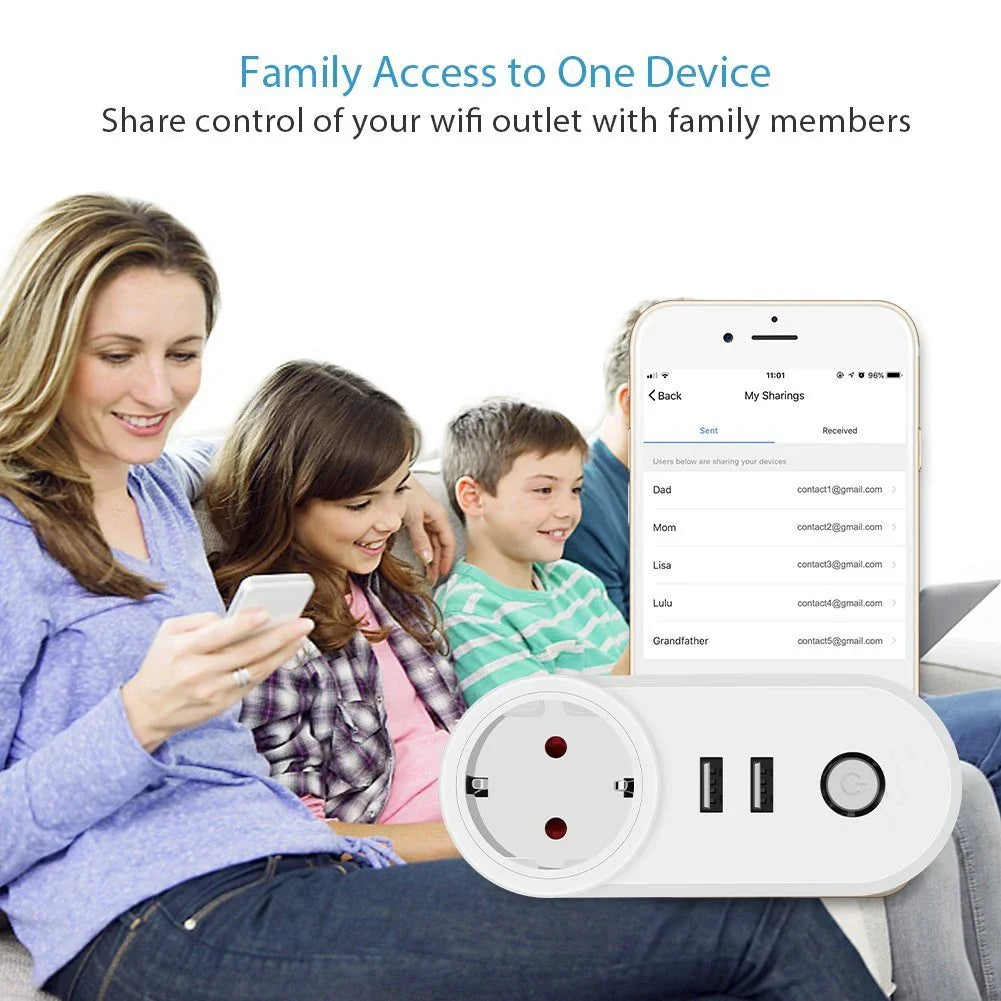 Smarte WLAN-Steckdose mit App-Steuerung – Intelligente Kontrolle Ihrer Geräteontrol by Smartlife App Alexa Google Home