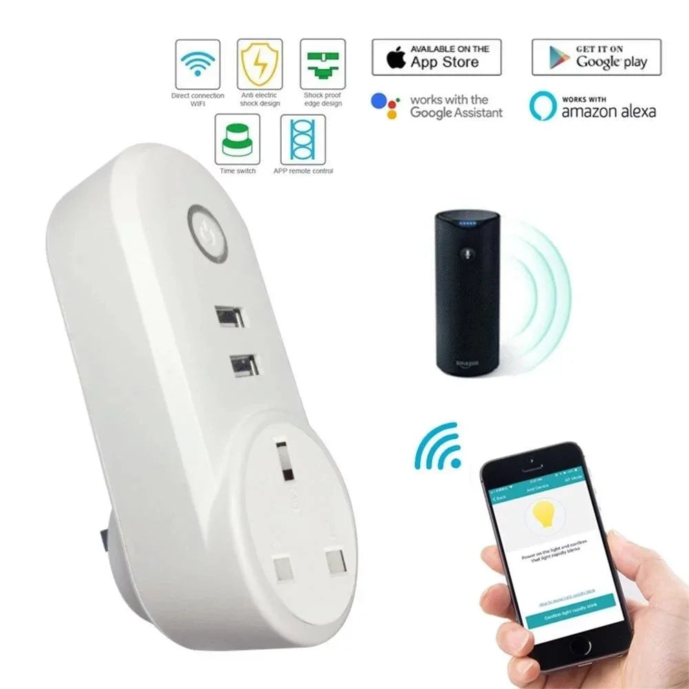 Smarte WLAN-Steckdose mit App-Steuerung – Intelligente Kontrolle Ihrer Geräteontrol by Smartlife App Alexa Google Home