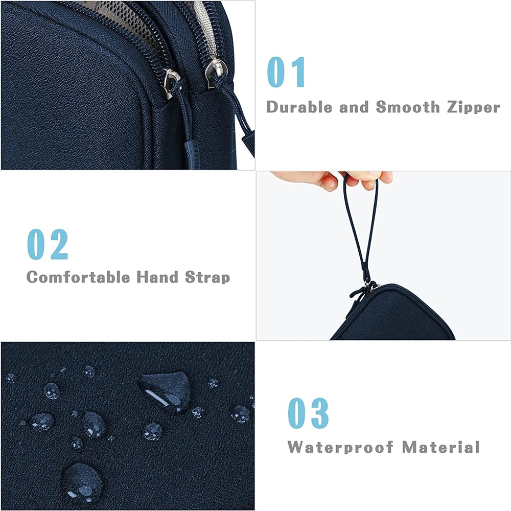 Reise-Gadget Organizer – Wasserdichte Kabeltasche mit Doppelfach