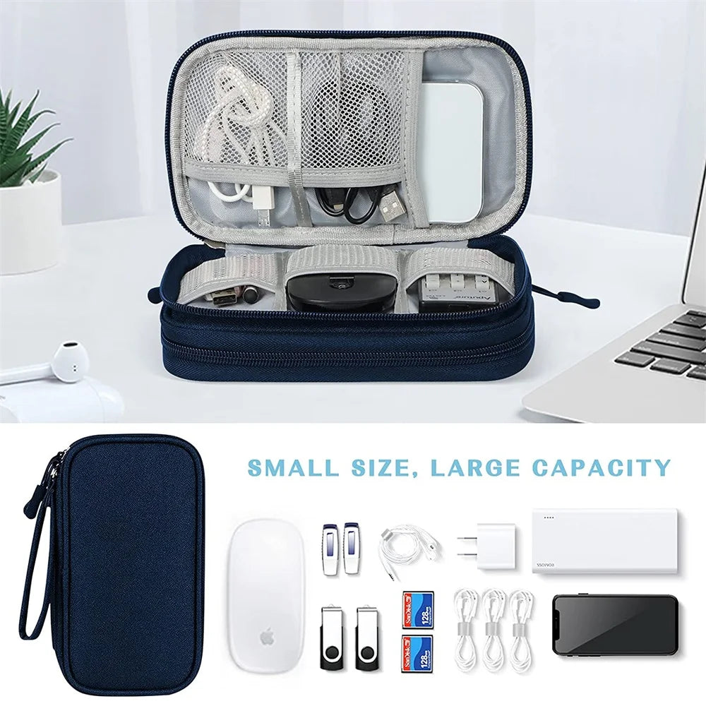 Reise-Gadget Organizer – Wasserdichte Kabeltasche mit Doppelfach