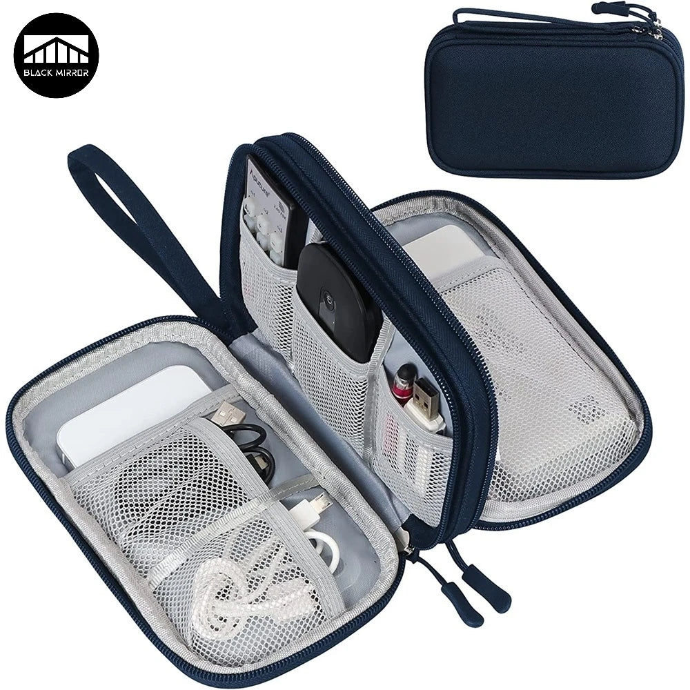 Reise-Gadget Organizer – Wasserdichte Kabeltasche mit Doppelfach