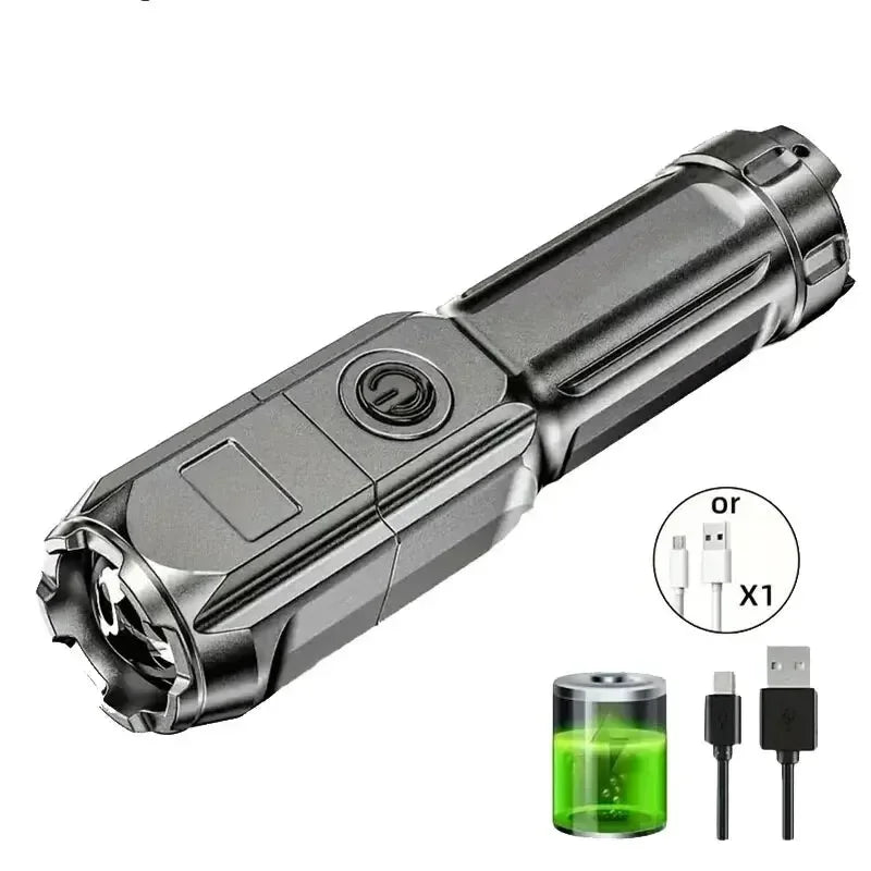 USB-Aufladbare LED-Taschenlampe – Kompakt, leistungsstark & immer einsatzbereit