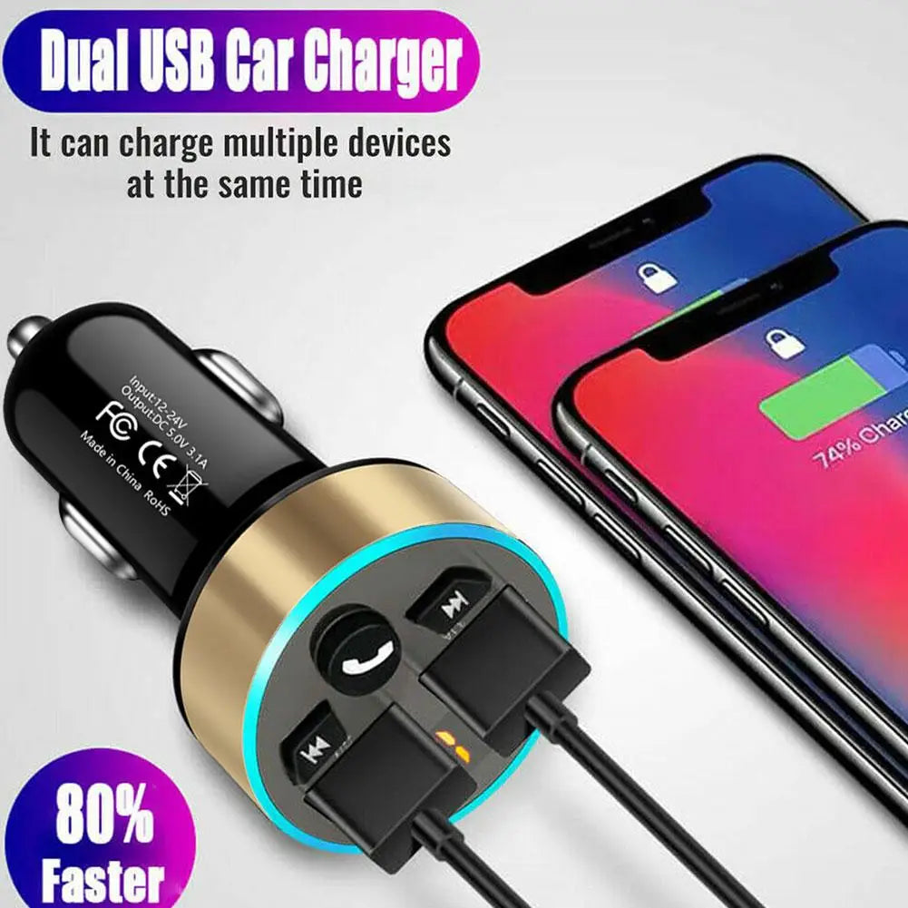 FM Transmitter Modulator - Bluetooth 5.0 Auto FM Transmitter mit USB & MP3-Player