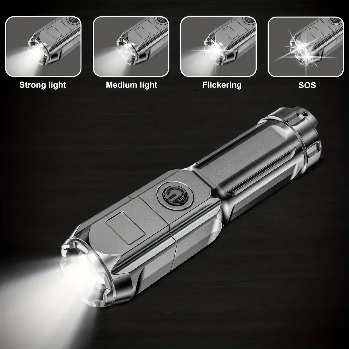 USB-Aufladbare LED-Taschenlampe – Kompakt, leistungsstark & immer einsatzbereit