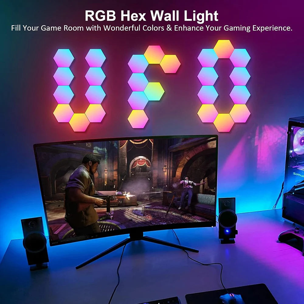 Hexagon RGB LED Licht – Modular, Smart & Stylisch für dein Zimmer