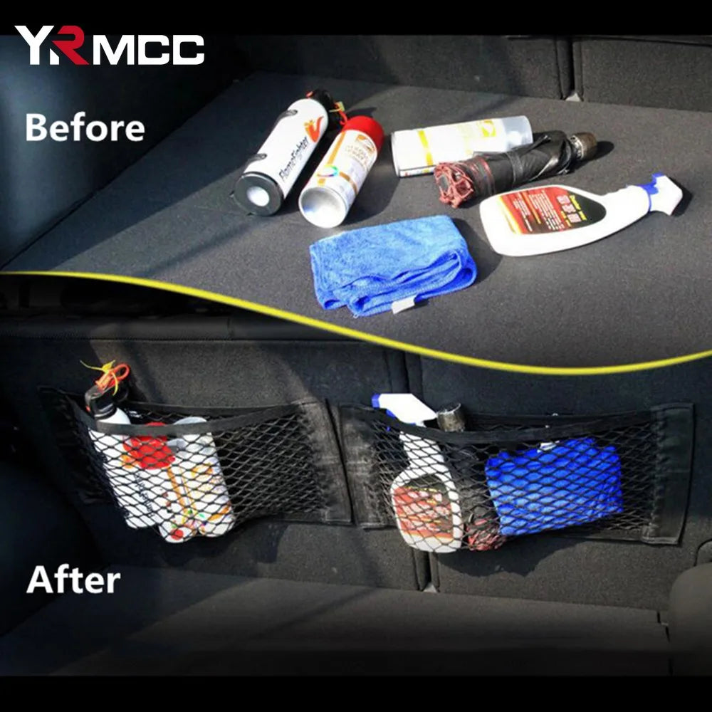 Auto Rücksitz Organizer - Universelle Auto Aufbewahrungstasche mit Elastischer Schnur