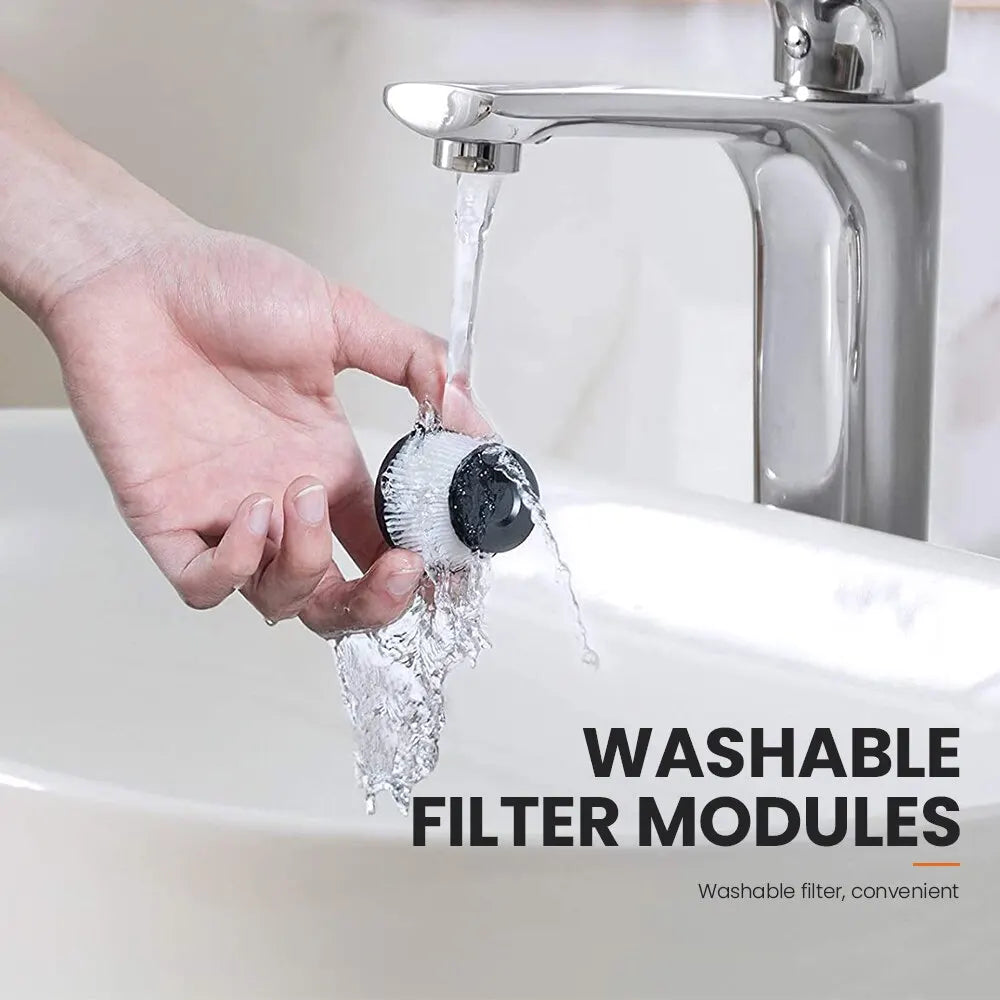 MIUI Mini Handstaubsauger - Kabelloser Staubsauger für Auto & Schreibtisch mit 3 Saugköpfen