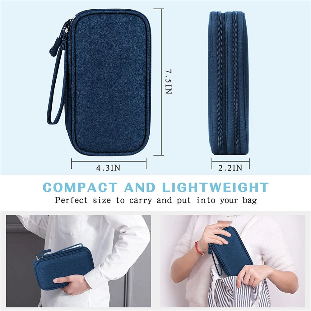Reise-Gadget Organizer – Wasserdichte Kabeltasche mit Doppelfach