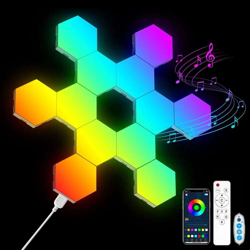 Hexagon RGB LED Licht – Modular, Smart & Stylisch für dein Zimmer