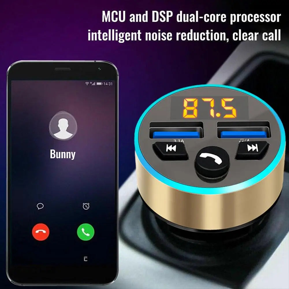 FM Transmitter Modulator - Bluetooth 5.0 Auto FM Transmitter mit USB & MP3-Player