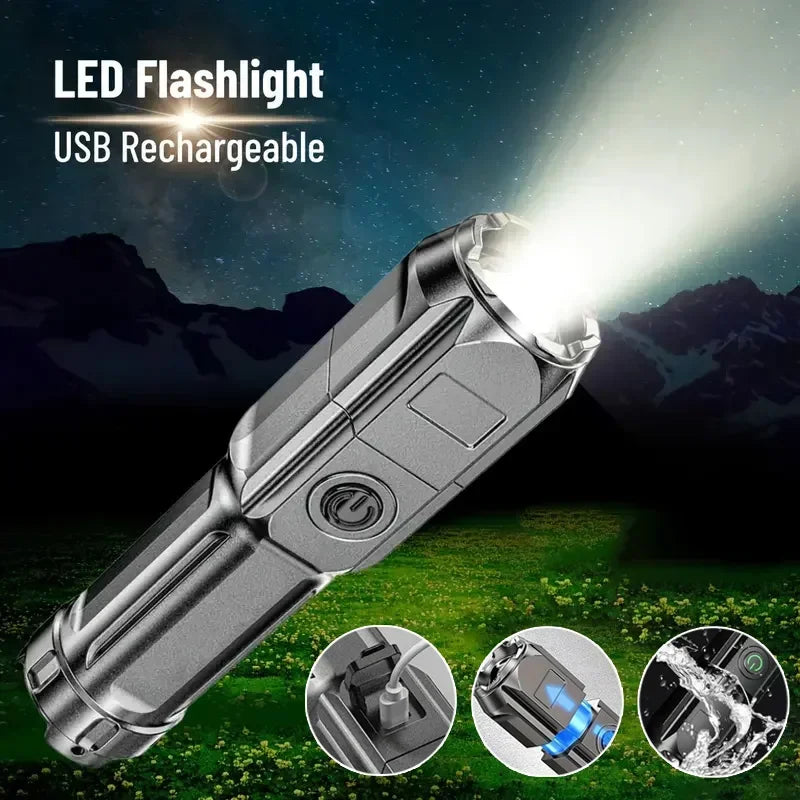 USB-Aufladbare LED-Taschenlampe – Kompakt, leistungsstark & immer einsatzbereit