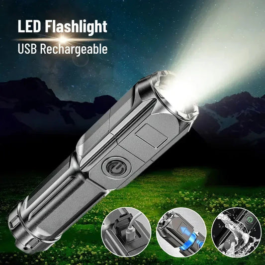USB-Aufladbare LED-Taschenlampe – Kompakt, leistungsstark & immer einsatzbereit